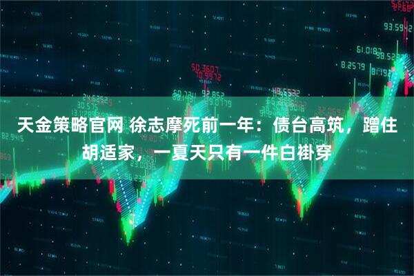 天金策略官网 徐志摩死前一年：债台高筑，蹭住胡适家，一夏天只有一件白褂穿